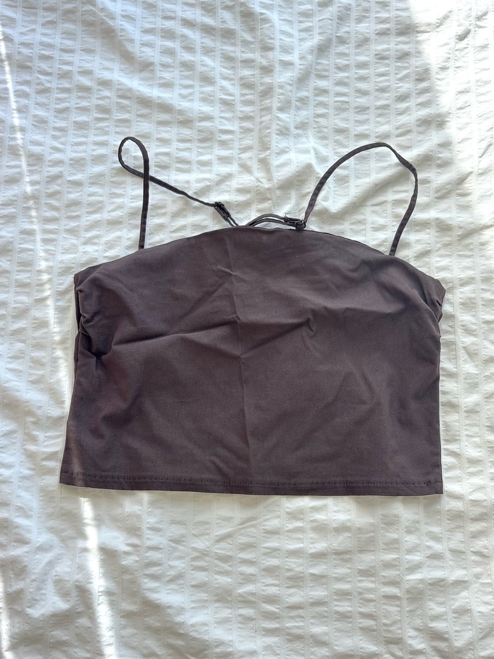 Women’s Strap Cropped Cami Top - Brown